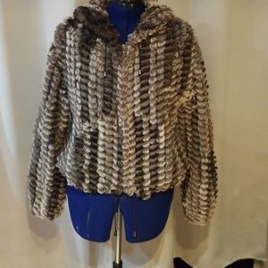 Rabbit fur hoodie